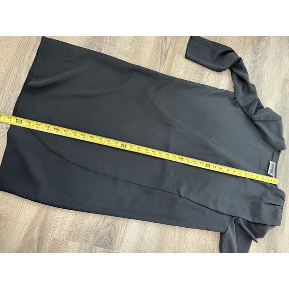 Luisa Spagnoli black Dress IT 44 Shoulder Pads Jewel Gatsby VTG - Picture 5 of 12